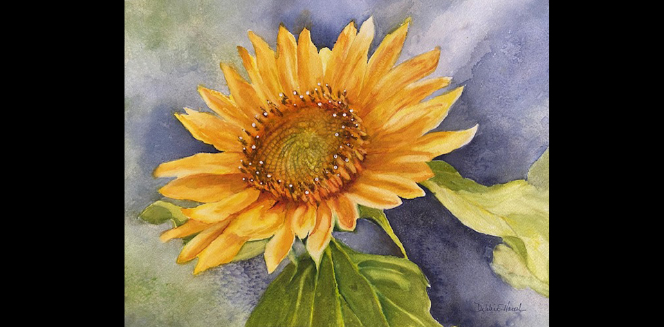 Flower Power Watercolor Painting