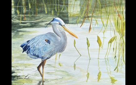 On The Marsh II Watercolor Painting